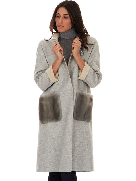 Cappotto trapuntato (Grigio visone) 